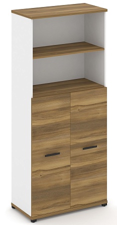 Шкаф одна широкая секция, 5 ниш (2 фасада ЛДСП, 3 ниши) CN.STS-514 B/W