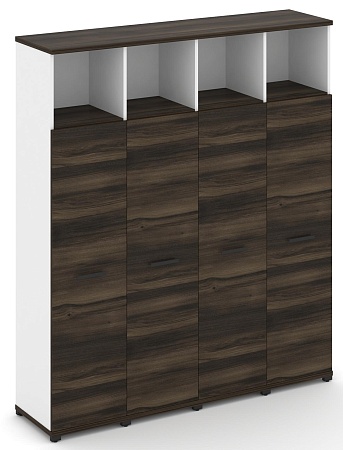 Шкаф четыре узкие секции, 5 ниш (4 фасада ЛДСП, 4 ниши) CN.STU-546 B/W