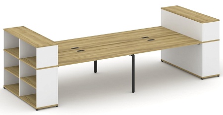 Рабочая станция с опорными стеллажами с надставкой низкой CN.DRS-256