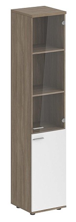 Шкаф высокий 2-х дверный со стеклом,, з.ст HDF, правый SG.802.R