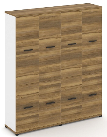 Шкаф две широкие секции, 5 ниш (4 фасада ЛДСП, 2 ниши + 4 фасада ЛДСП, 3 ниши) CN.STS-522 B/W