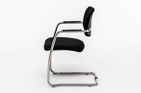 Кресло на полозьях, кожа Urban slide Ivory 22042