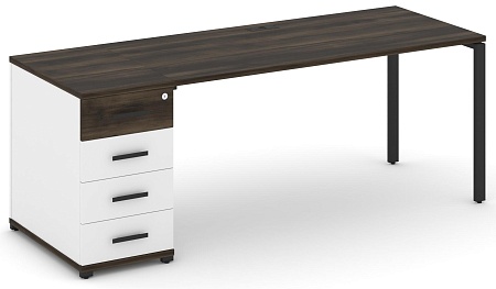 Стол рабочий с одной опорной тумбой CN.SP-404 B/W