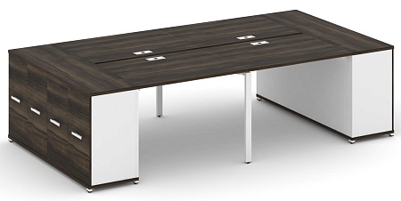 Рабочая станция с опорными распашными шкафоми CN.DRS-261 B/W