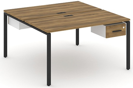 Рабочая станция двух сторонняя с подвесными тумбами на 2 места CN.DRS-111 B/W