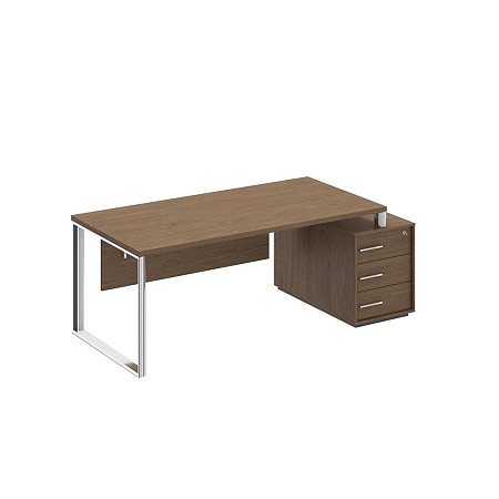 Стол руководителя на опорной тумбе правый ОР 146R