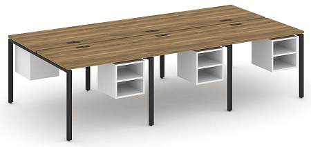 Рабочая станция двухсторонняя с подвесными тумбами на 6 мест CN.DRS-145