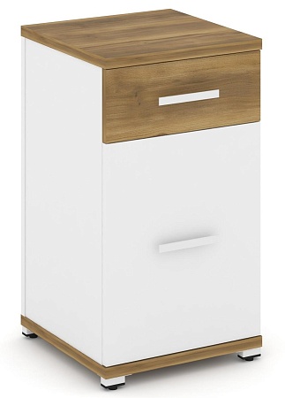 Тумба опорная/приставная 1 ящик + 1 распашной фасад. CN.TUO-005 B/W
