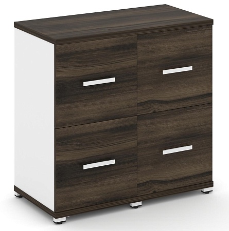 Шкаф две узкие секции, 2 ниши (2 фасада ЛДСП, 1 ниша + 2 фасада ЛДСП, 1 ниша) CN.STU-222 B/W