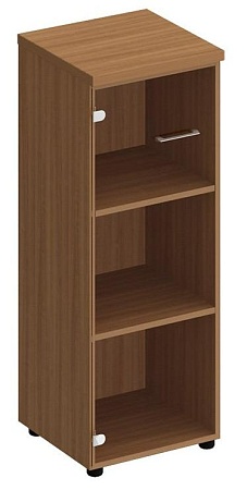 Шкаф для документов средний узкий со стеклянной прозрачной дверью ПТ 967