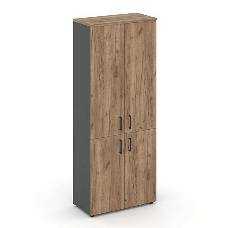 Шкаф высокий широкий (2 низких фасада ЛДСП + 2 средних фасада ЛДСП) SN.STS-104 (796*400*1982)