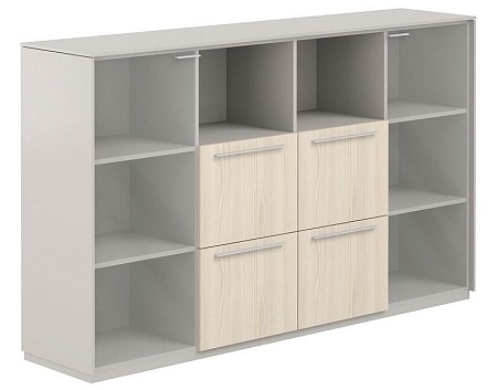 Шкаф средний со стеклом прозр., 4 ящ. NZ-0306