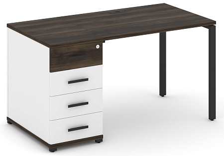 Стол рабочий с одной опорной тумбой CN.SP-401 B/W