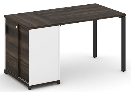 Стол рабочий с опорным шкафом купе CN.SP-233 B/W