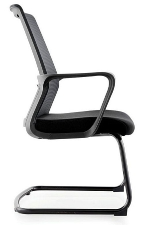 Конференц кресло Интер CF (спинка черная сетка / сидушка черная ткань) CH-180C-OA2000*OS800