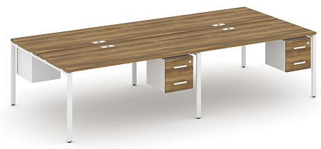 Рабочая станция двухсторонняя с подвесными тумбами на 4 места CN.DRS-136 B/W