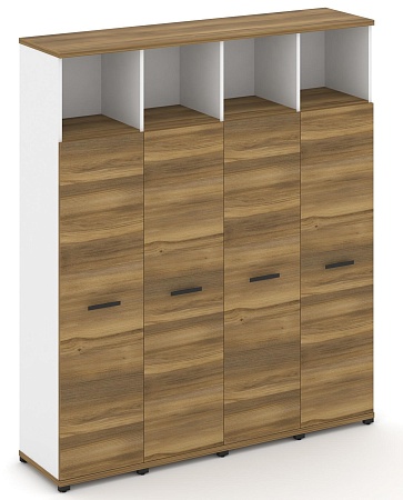 Шкаф четыре узкие секции, 5 ниш (4 фасада ЛДСП, 4 ниши) CN.STU-546 B/W