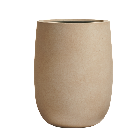 Кашпо Treez Ergo Fine Rock Высокая округлая чаша Песок тёплый беж в-68 см, д-44 см