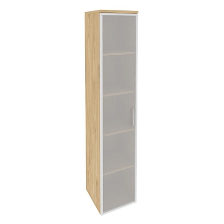 Шкаф высокий узкий левый (1 высокий фасад стекло в раме) O.SU-1.10R(L)