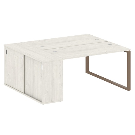 Рабочая станция на О-образном м/к с опорным шкафом-купе БО.РС-СШК-1.3