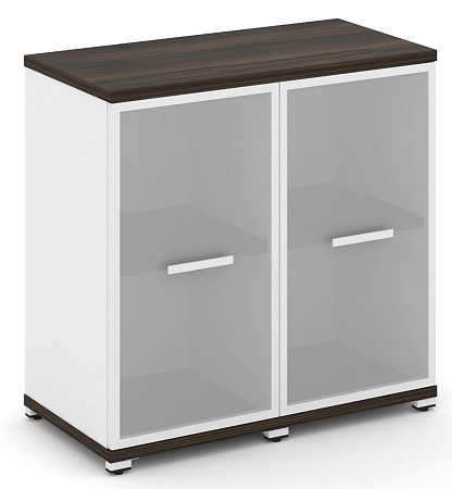 Шкаф две узкие секции, 2 ниши (2 фасада стекло белое матовое в раме, 2 ниши) CN.STU-223 RM B/W