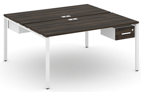 Рабочая станция двух сторонняя с подвесными тумбами на 2 места CN.DRS-112 B/W