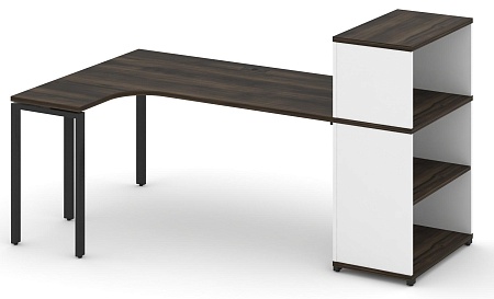 Стол эргономичный с опорным стеллажом с надставкой низкой левый CN.SA-206(L)