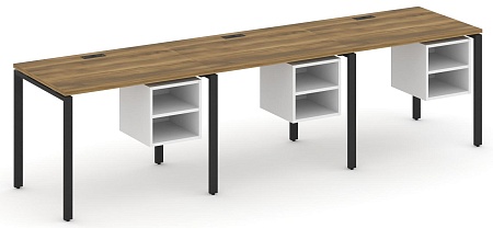 Рабочая станция односторонняя с подвесными тумбами на 3 места CN.ORS-125