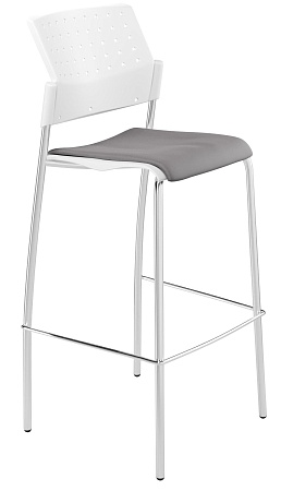 MOVIE барный, каркас Хром, Пластик Белый ЦБ-00011189