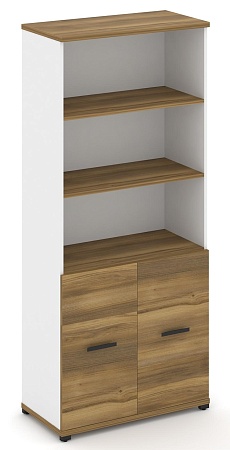 Шкаф одна широкая секция, 5 ниш (2 фасада ЛДСП, 2 ниши) CN.STS-511 B/W