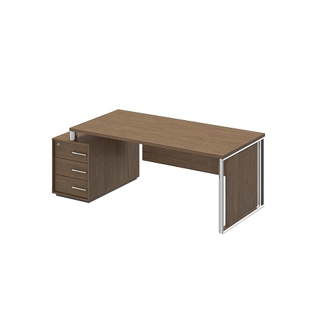 Стол руководителя на опорной тумбе левый ОР 146-1L