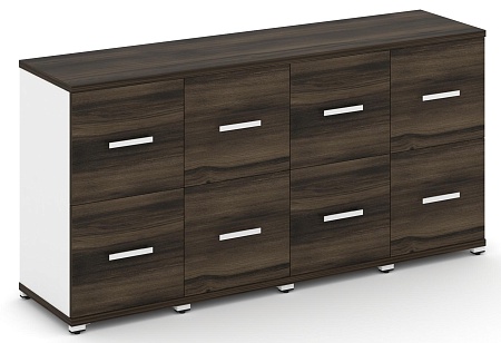 Шкаф четыре узкие секции, 2 ниши (4 фасада фасада ЛДСП, 1 ниша + 4 фасада ЛДСП, 1 ниша) CN.STU-242 B/W