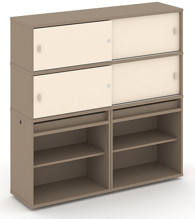 Набор №2. Тумба двойная + высокая надставка ES.NB.2V-2