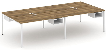 Рабочая станция двухсторонняя с подвесными тумбами на 4 места CN.DRS-124