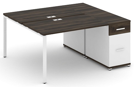 Рабочая станция с одной опорной тумбой CN.DRS-406 B/W