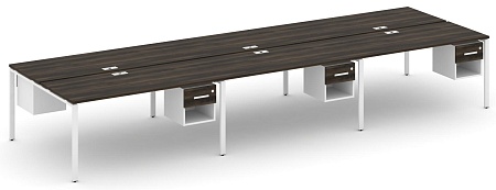 Рабочая станция двухсторонняя с подвесными тумбами на 6 мест CN.DRS-160 B/W