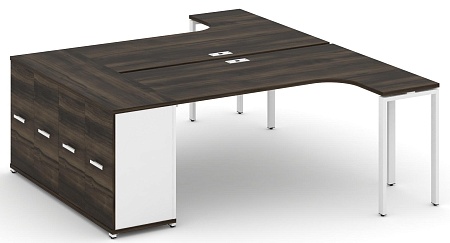 Рабочая станция с опорным распашным шкафом CN.DSA-210 B/W