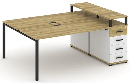 Рабочая станция с одной опорной тумбой CN.DRS-412 B/W