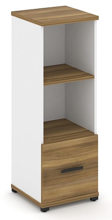 Шкаф одна узкая секция, 3 ниши (фасад ЛДСП, 1 ниша) CN.STU-311 B/W