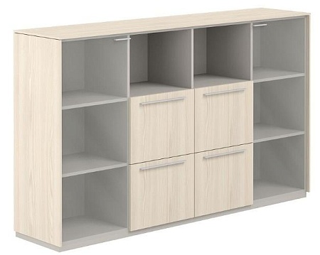 Шкаф средний со стеклом прозр., 4 ящ. NZ-0306