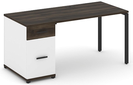 Стол рабочий с одной опорной тумбой CN.SP-406 B/W