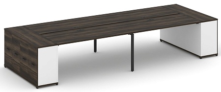 Рабочая станция с опорными распашными шкафоми CN.DRS-264 B/W