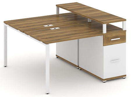 Рабочая станция с одной опорной тумбой CN.DRS-413 B/W