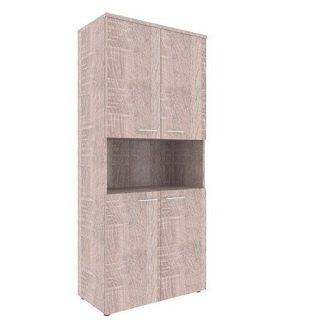 Шкаф с 2-мя комплектами глухих малых дверей и топом XHC 85.4