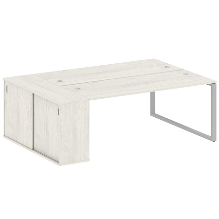 Рабочая станция на О-образном м/к с опорным шкафом-купе БО.РС-СШК-1.5