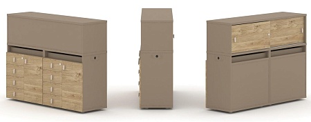 Набор №4. Тумба двойная + низкая надставка ES.NB.2N-4