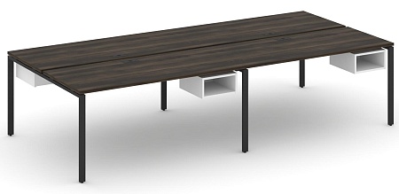 Рабочая станция двухсторонняя с подвесными тумбами на 4 места CN.DRS-124