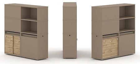 Набор №20. Тумба двойная + высокая надставка ES.NB.2V-20