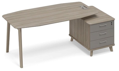 Стол на тумбе малой (тип 2) WOOD для руководителя ТМ В2 113