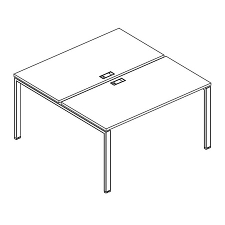 Рабочая станция на металлокаркасе UNO (2х120) А4 Б1 173 БП